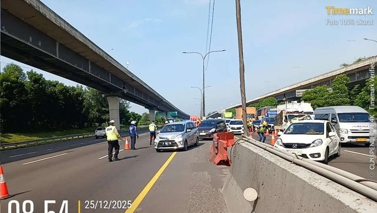 Libur Nataru: Contraflow Berlaku di Tol Japek Km 47-65 Arah Cikampek