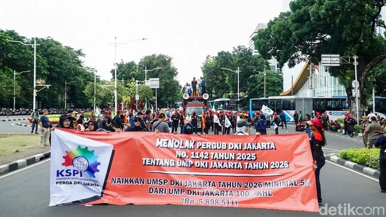 Demo Tolak UMP Jakarta 2026: KSPI Akui Sengaja Kurangi Massa, Tunggu Respons Pemerintah