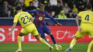 Raphinha dan Lamine Yamal Bawa Barcelona Raih Tiga Poin Penuh di Markas Villarreal
