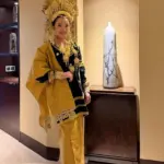 Manda Cello Kenakan Baju Adat Sumbar di CFD, Serukan Kepedulian untuk Sumatera