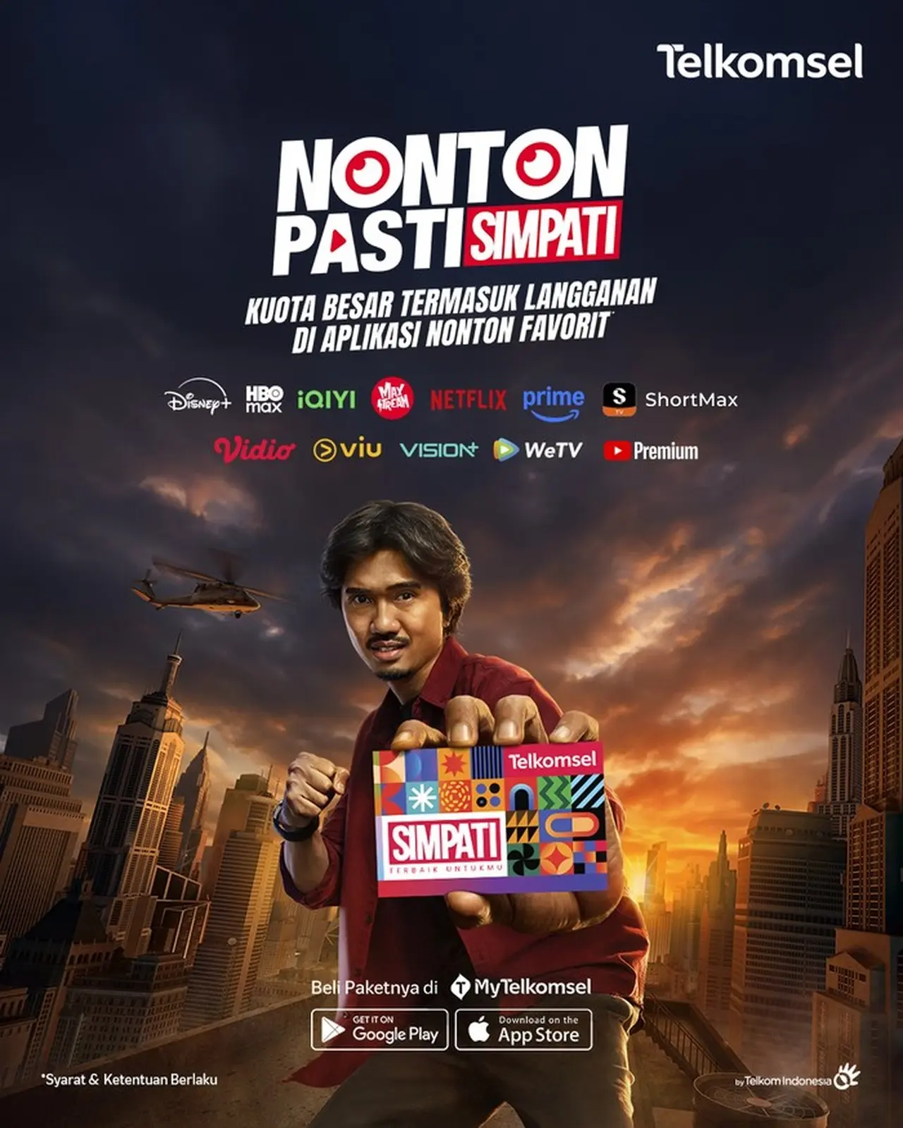 Telkomsel Luncurkan ‘Nonton Pasti SIMPATI’ Tawarkan Paket Kuota Besar Sambut Akhir Tahun Telkomsel Luncurkan ‘Nonton Pasti SIMPATI’ Tawarkan Paket Kuota Besar Sambut Akhir Tahun