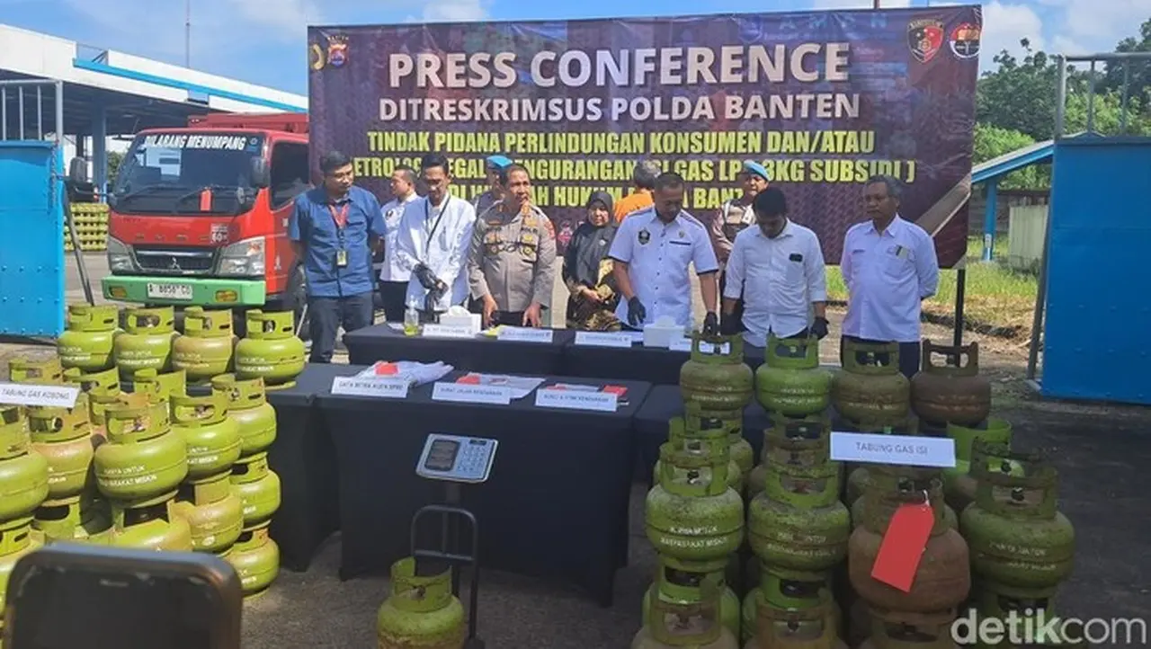 Polda Banten Ungkap SPBE Nakal di Serang, Rugikan Konsumen Rp 3 Miliar Akibat Pengurangan Takaran LPG