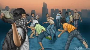 Tawuran Pecah di Manggarai Saat Tahun Baru, Warga Saling Serang dengan Petasan dan Batu