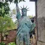 Replika Patung Liberty di Pondok Cabe Tangsel, Buatan Pematung Lokal Berawal dari Limbah Produksi