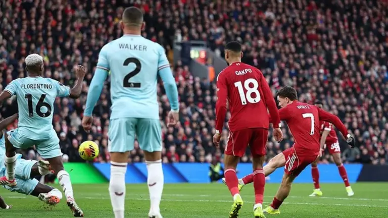 Babak Pertama Liverpool vs Burnley: Wirtz Cetak Gol, Szoboszlai Gagal Penalti