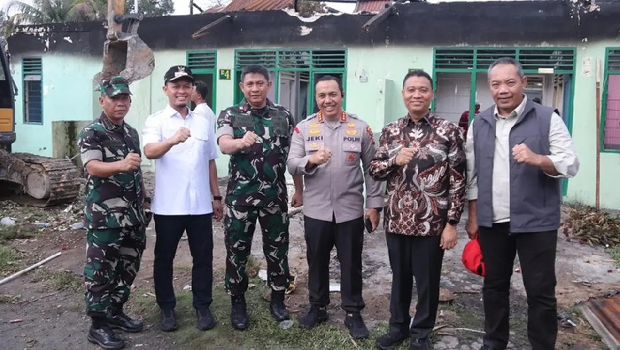 Enam Rumah Dinas TNI di Pekanbaru Dibangun Ulang Pasca Kebakaran