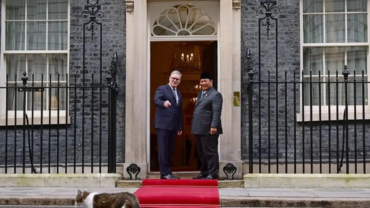 Prabowo Disambut Larry the Cat di Downing Street, Jalin Keakraban dengan PM Inggris
