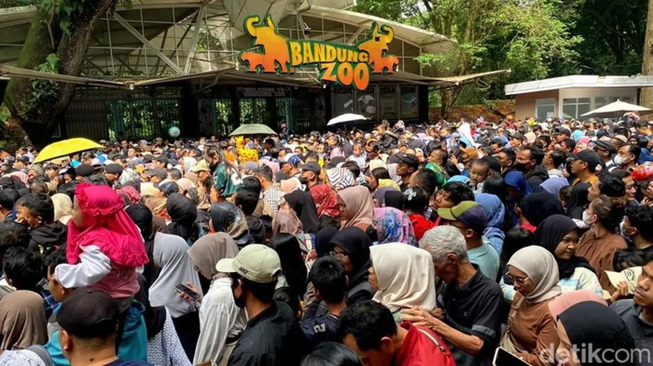Ribuan Wisatawan Serbu Bandung Zoo di Hari Terakhir Tiket Gratis Akhir Tahun