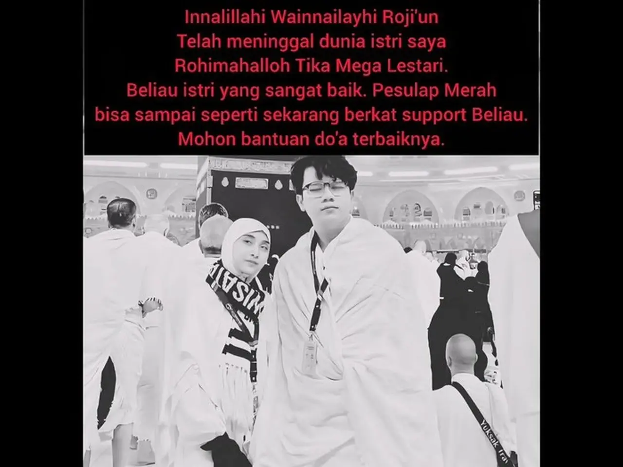 Istri Pesulap Merah, Tika Mega Lestari, Meninggal Dunia Akibat Penyakit