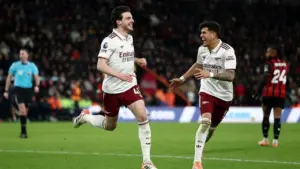 Declan Rice Cetak Brace, Arsenal Kian Kokoh di Puncak Klasemen Liga Inggris