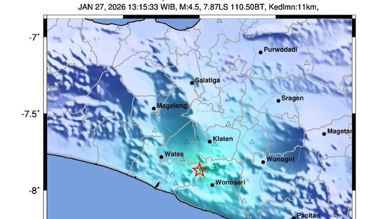 BMKG Ungkap Gempa Bantul M4,5 Dipicu Aktivitas Sesar Opak, Tak Berpotensi Tsunami
