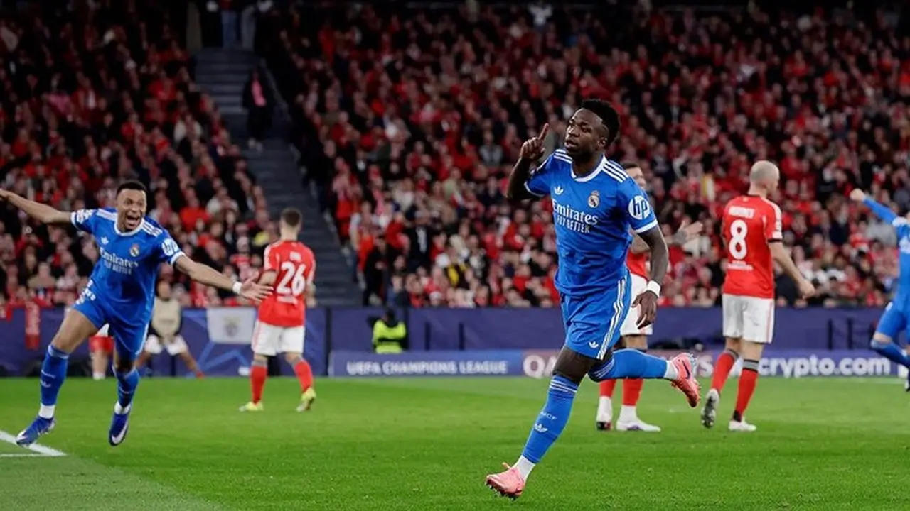 Vinicius Jr. Cetak Gol Indah, Real Madrid Ungguli Benfica di Leg Pertama Play-off Liga Champions